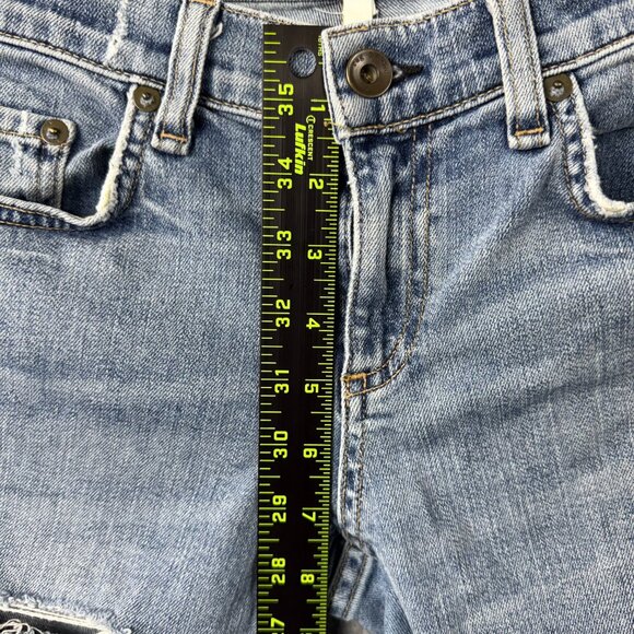 RAG & BONE “Dre” Light Wash Slim Boyfriend Women’s 26 Distressed Denim Thrashed - Picture 8 of 10